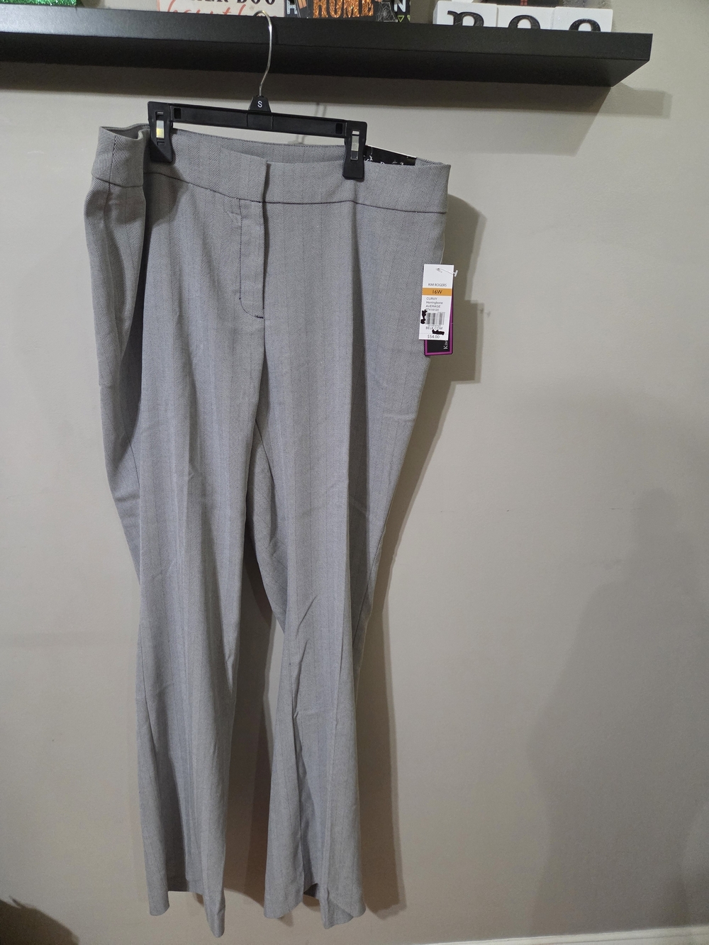 Kim Rogers Light Gray Straight Leg Dress Pants
